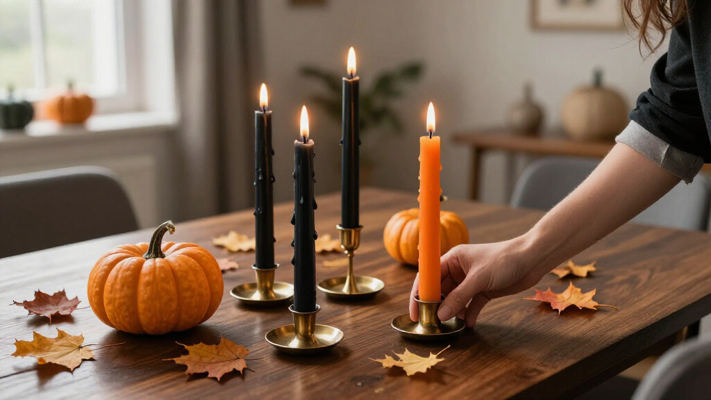 Halloween taper candles