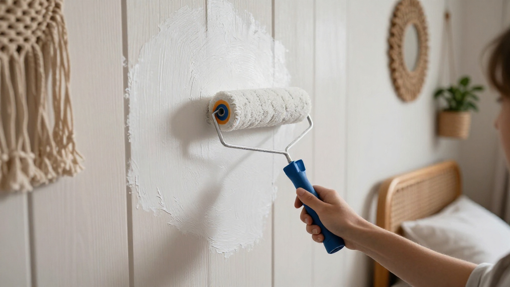 white paint for boho bedroom