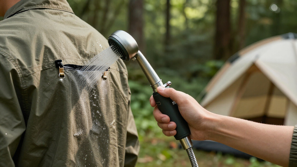 portable camping shower system with pump premium