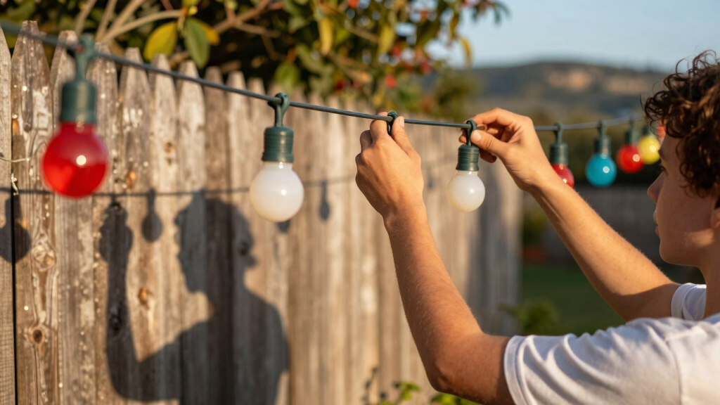 patriotic outdoor string lights