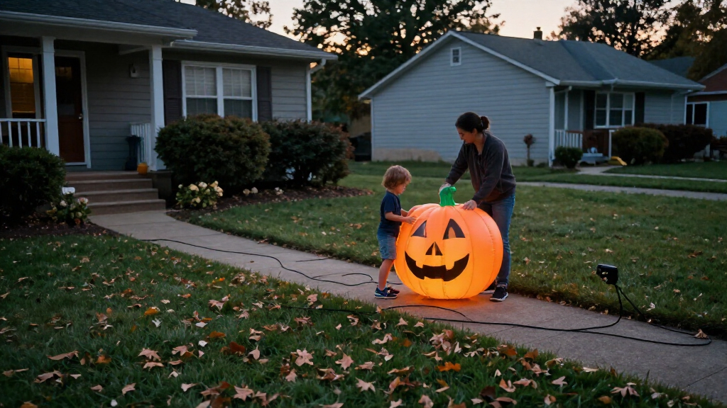 Halloween inflatable yard decorations