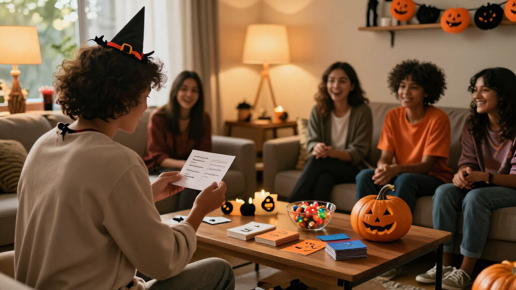 halloween party conversation card games