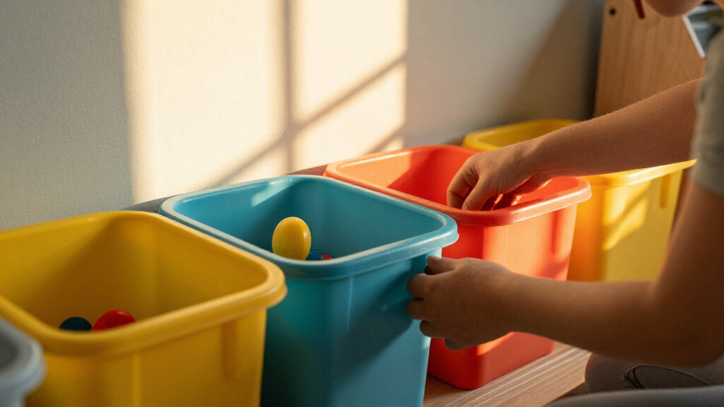kids' organizational storage bins