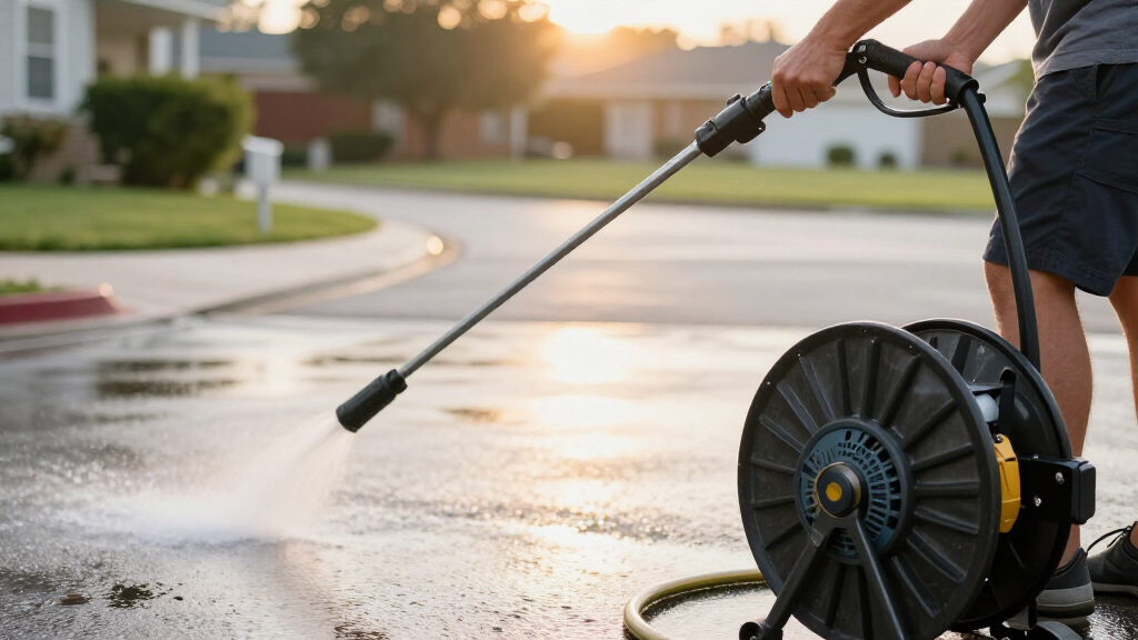 best pressure washer with hose reel and induction motor