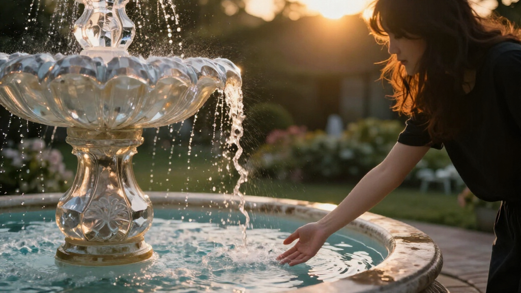 large crystal water fountains