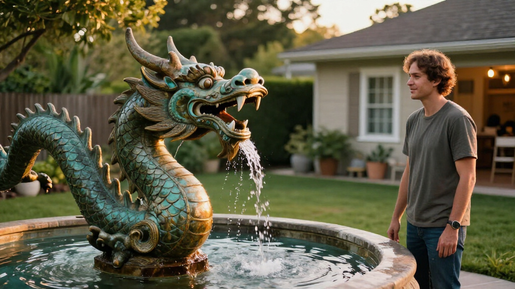 best giant dragon fountain for front yard decor