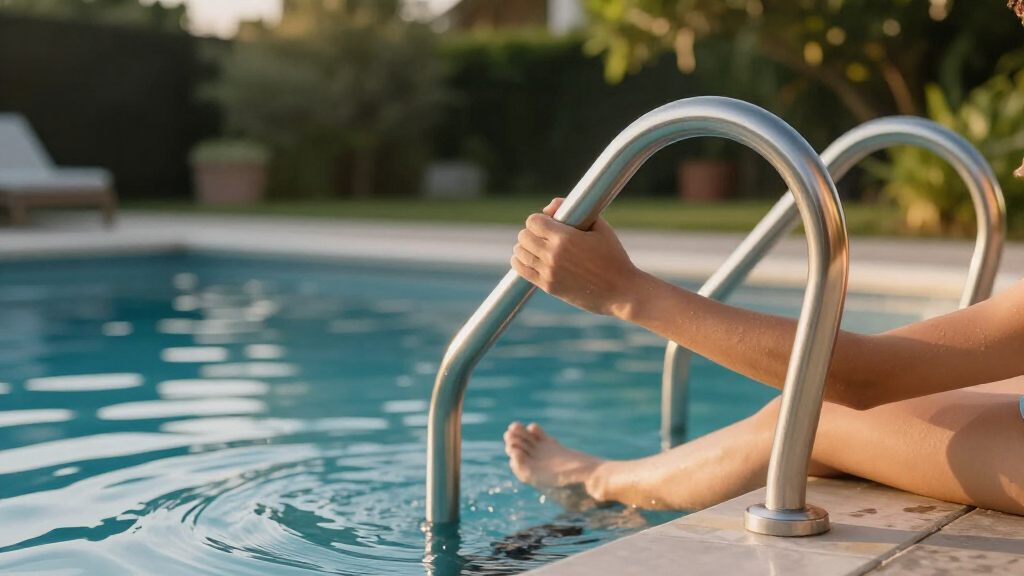 pool handrails stainless steel