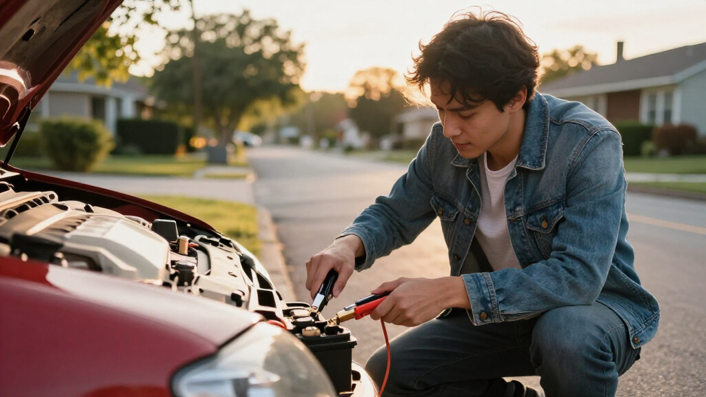 roadside emergency kit with jumper cables