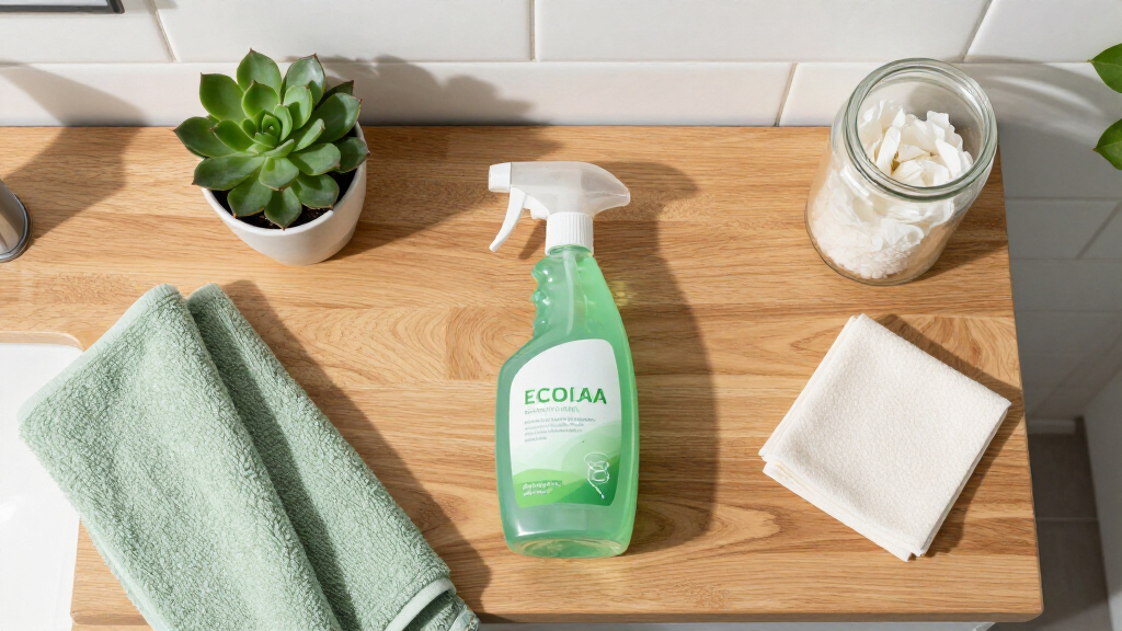 green bathroom cleaning sprays