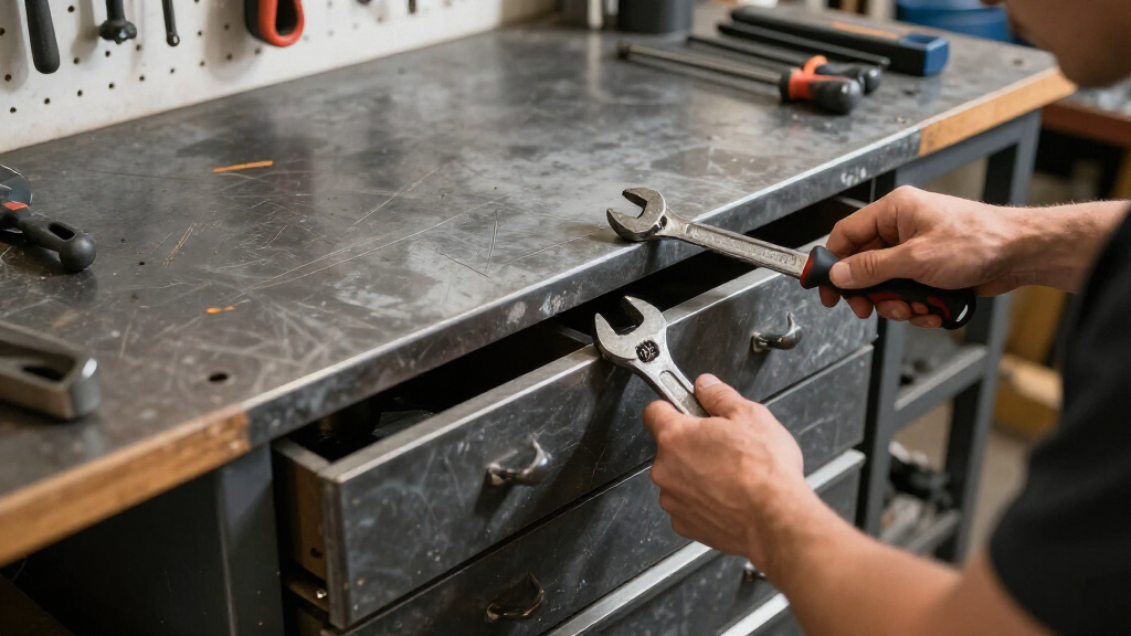 heavy duty workbench with drawers