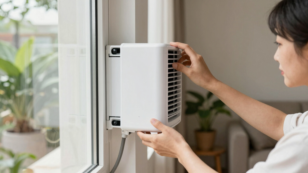 portable air conditioner for vertical sliding windows