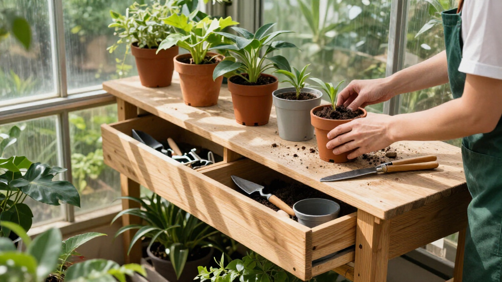best potting benches with storage