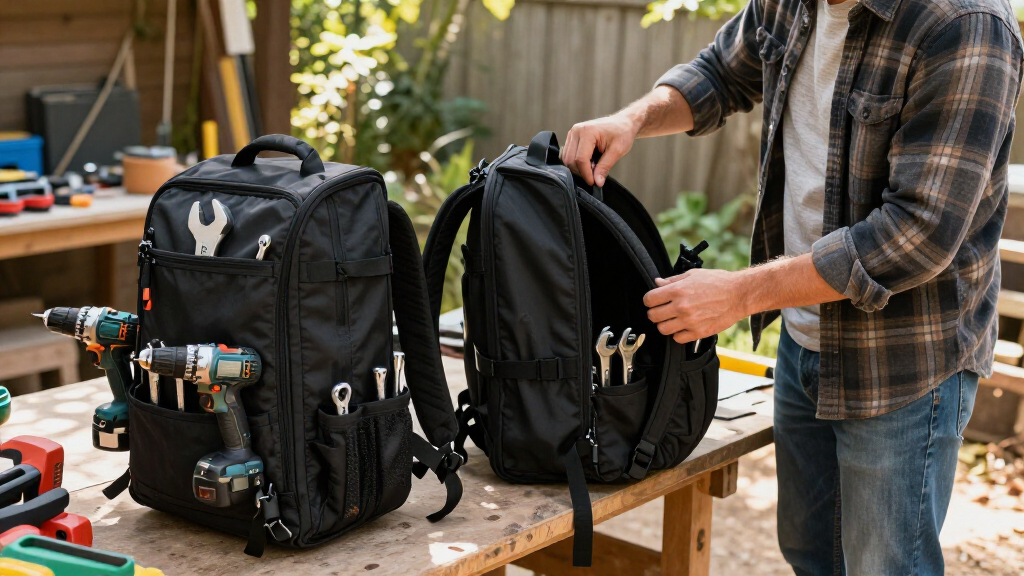 heavy-duty tool storage backpacks