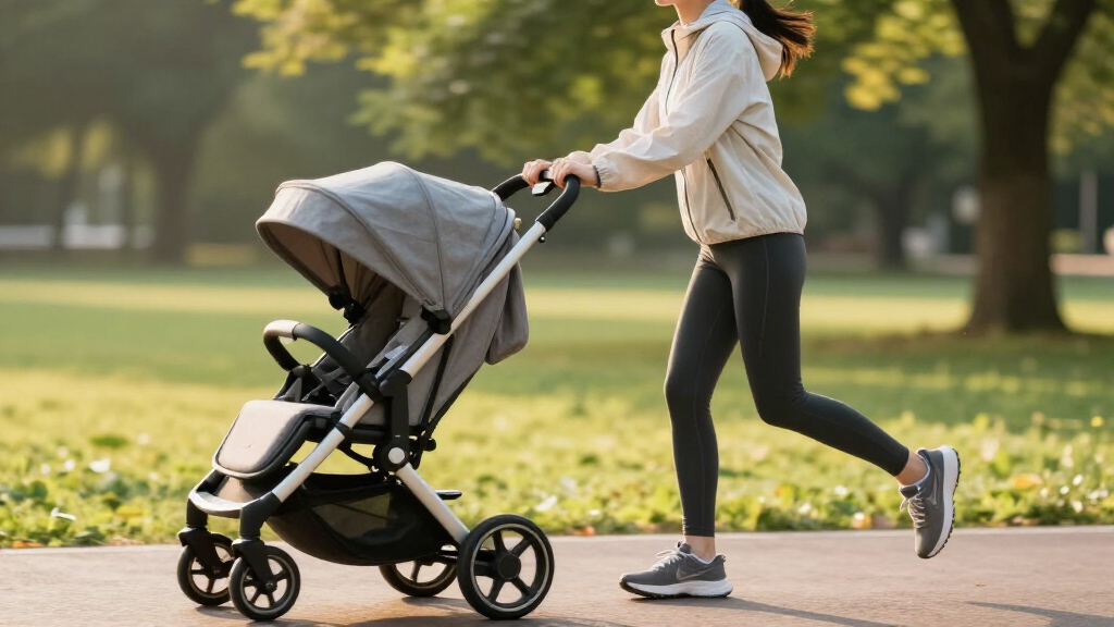 jogging stroller with hand brake