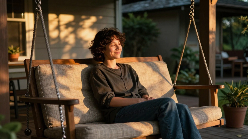 porch swing with stand