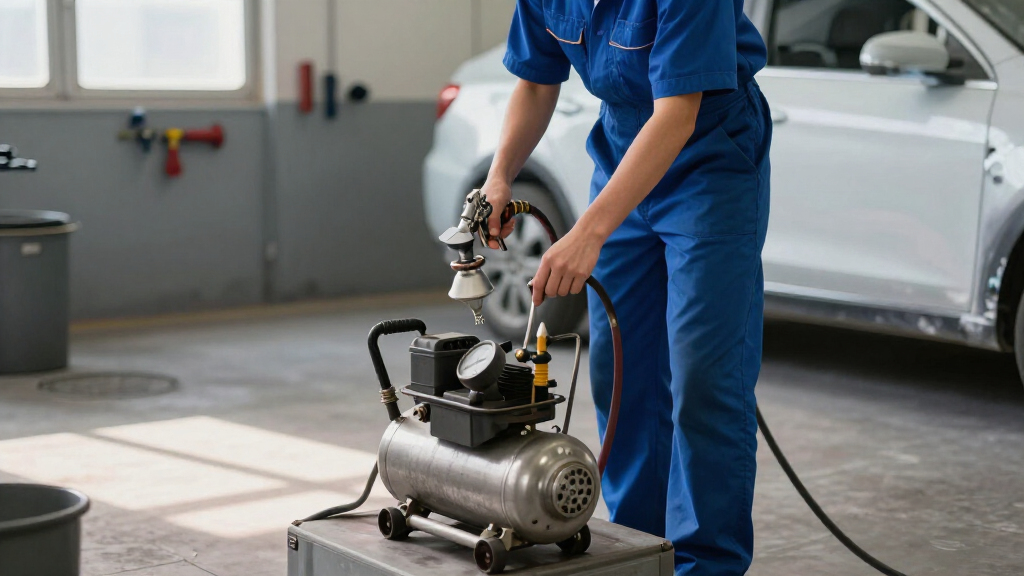 compressor for automotive painting