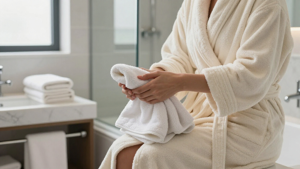 luxury bathrobe and towel sets