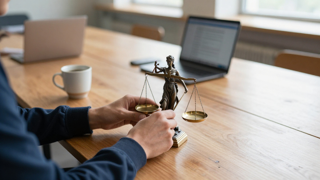 scales of justice statue set