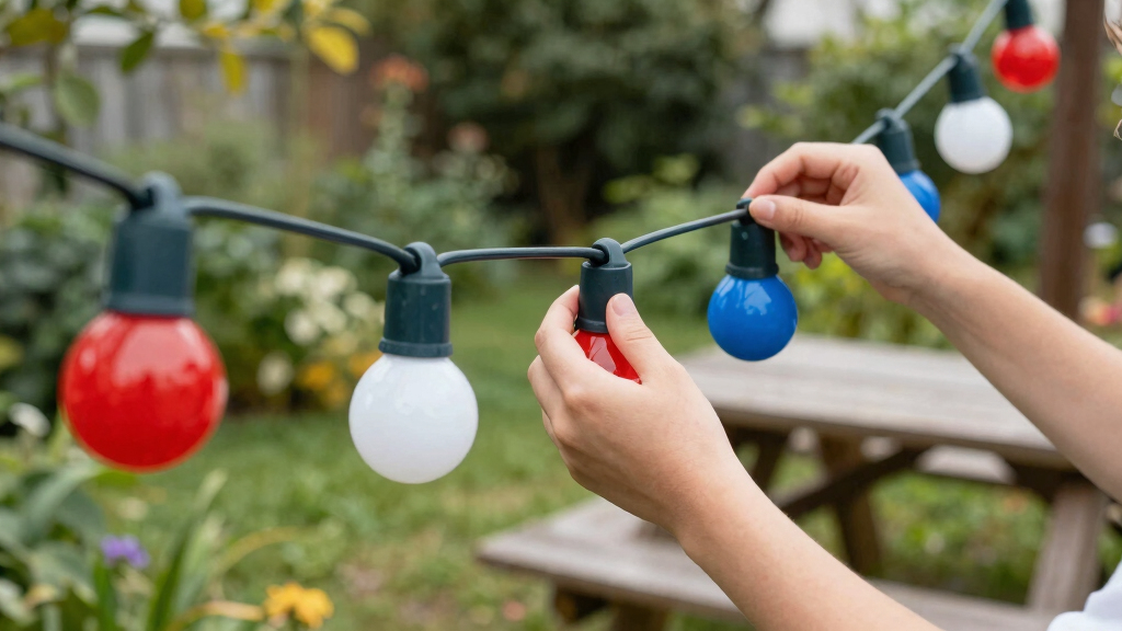patriotic outdoor string lights