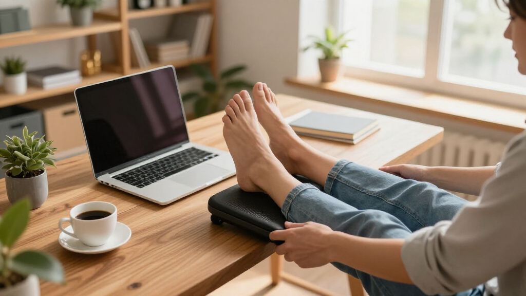 ergonomic footrests under desk