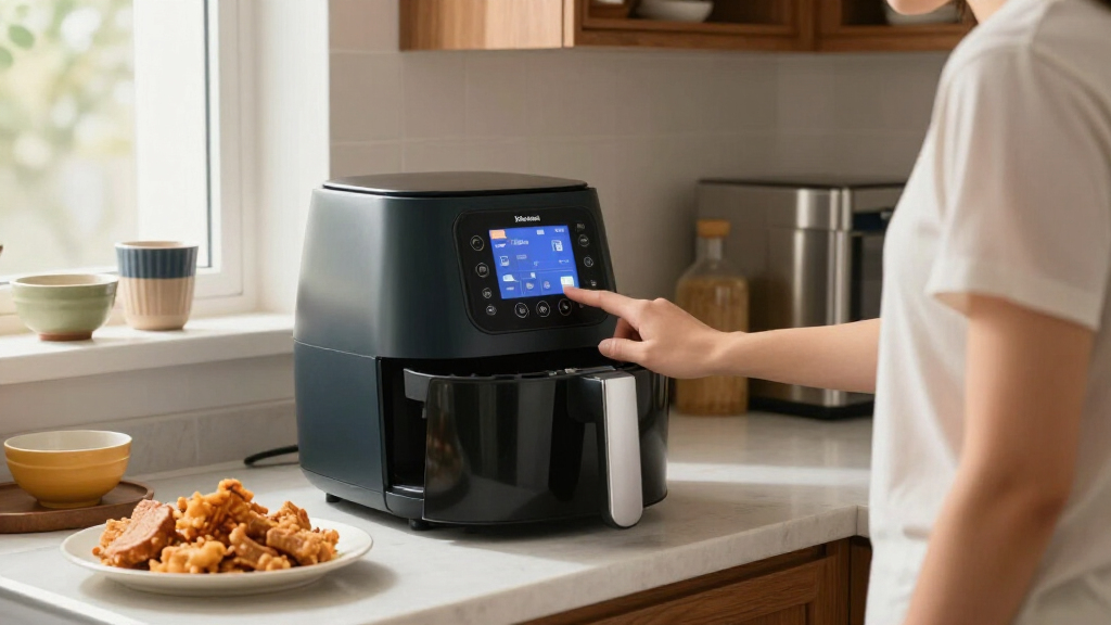 digital air fryer with touchscreen
