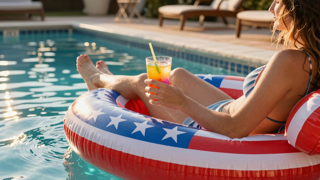 patriotic pool floaties
