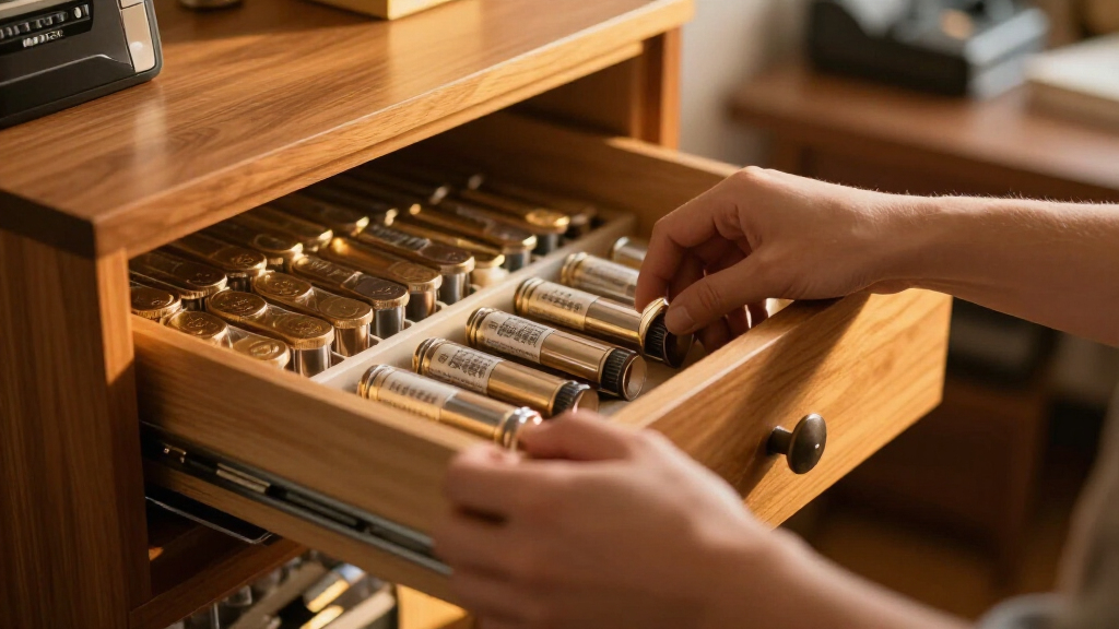best safe with pull-out drawers for coin tubes