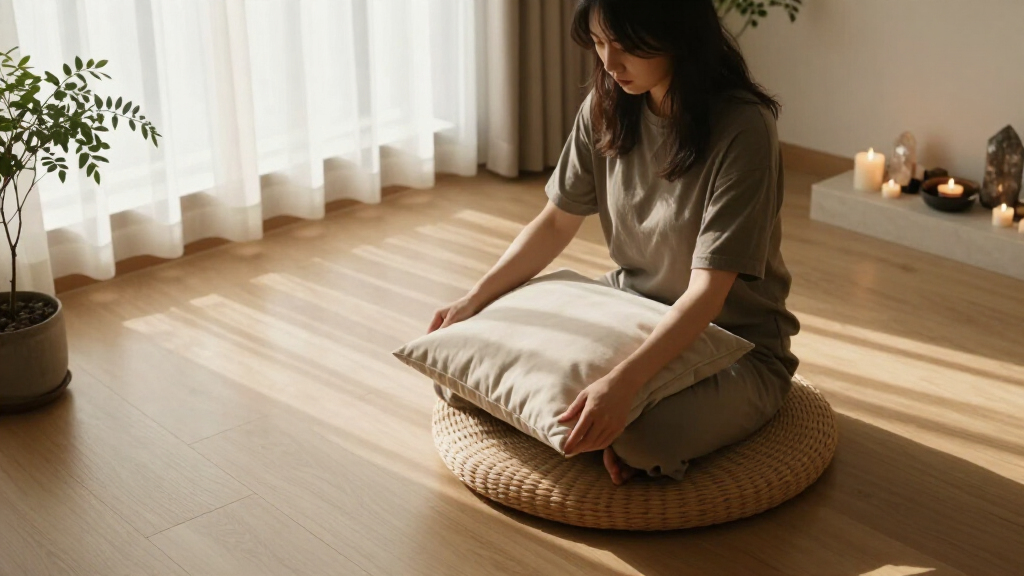 floor chair for a meditation room
