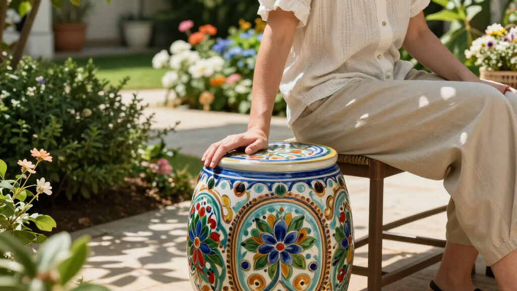best luxury garden stool ceramic outdoor