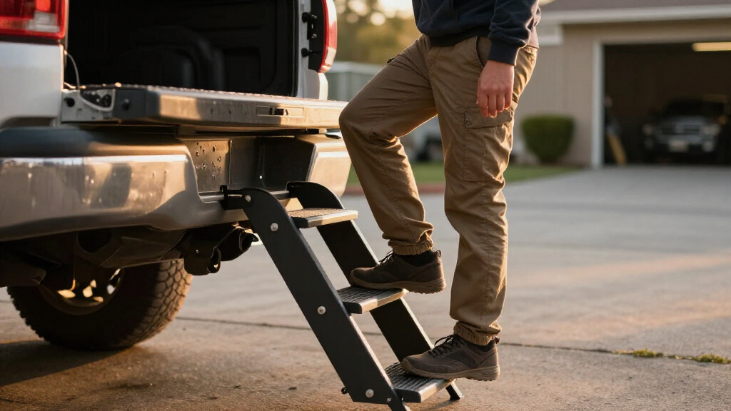 hitch steps for truck bed access