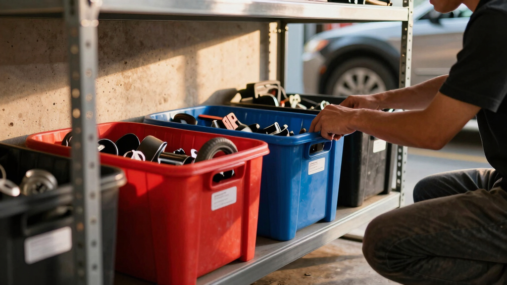 automotive garage organization bins