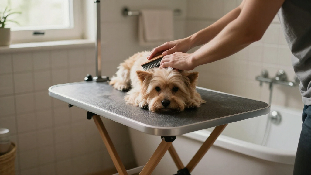 foldable grooming table for home use