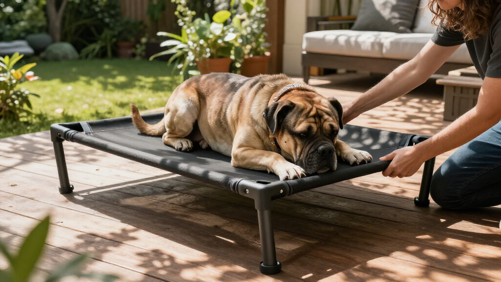 elevated cooling dog bed heavy duty for big dogs