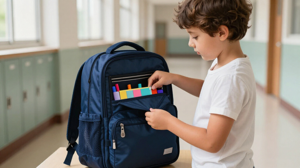 kids' school backpack with laptop compartment