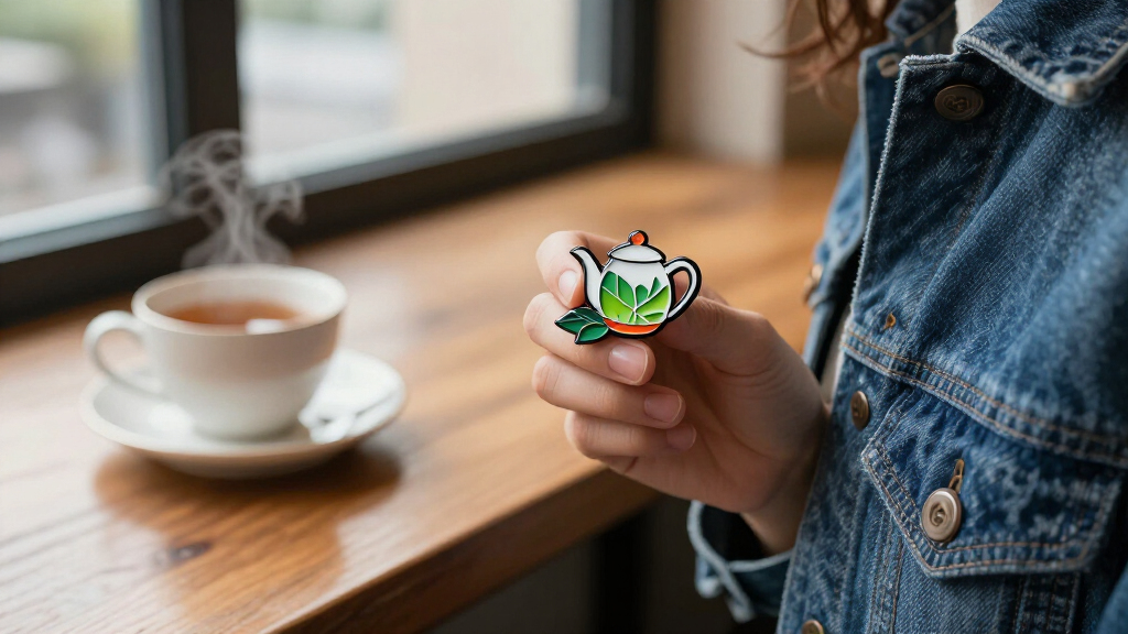tea themed enamel pins