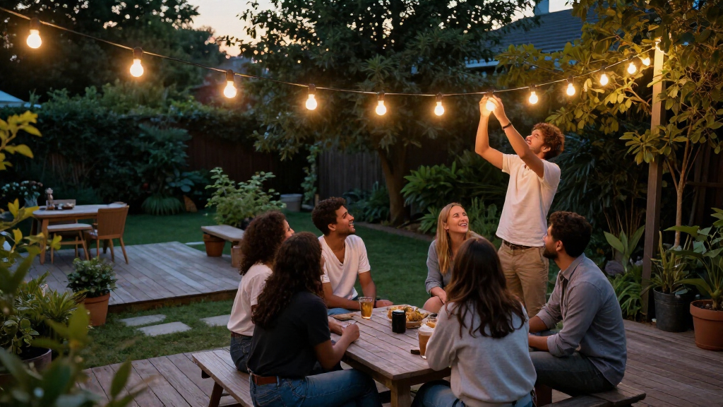 outdoor string lights commercial