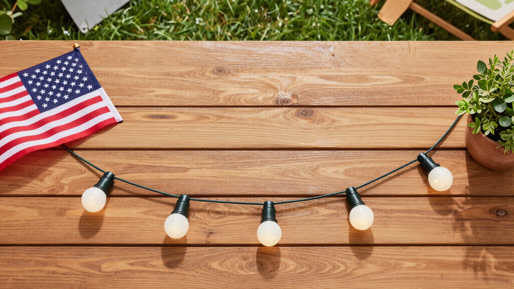 patriotic outdoor string lights