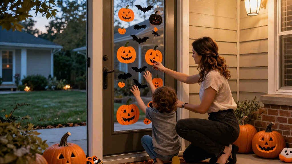 Halloween door decoration decals