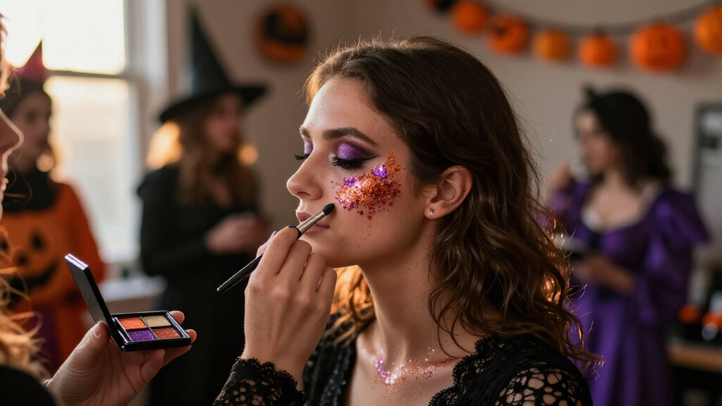 Halloween face glitter palettes