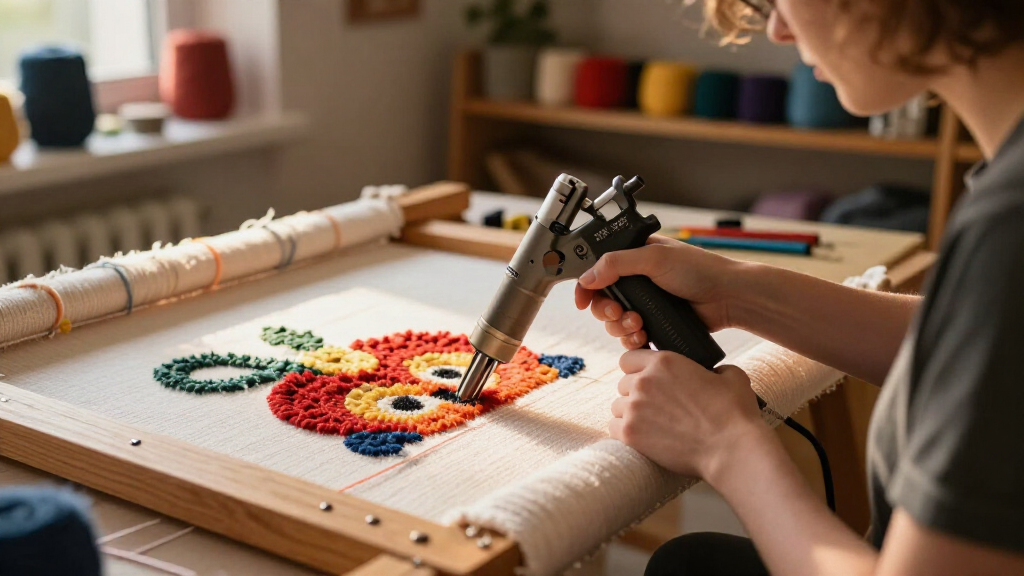 tufting gun and frame kit for rug making