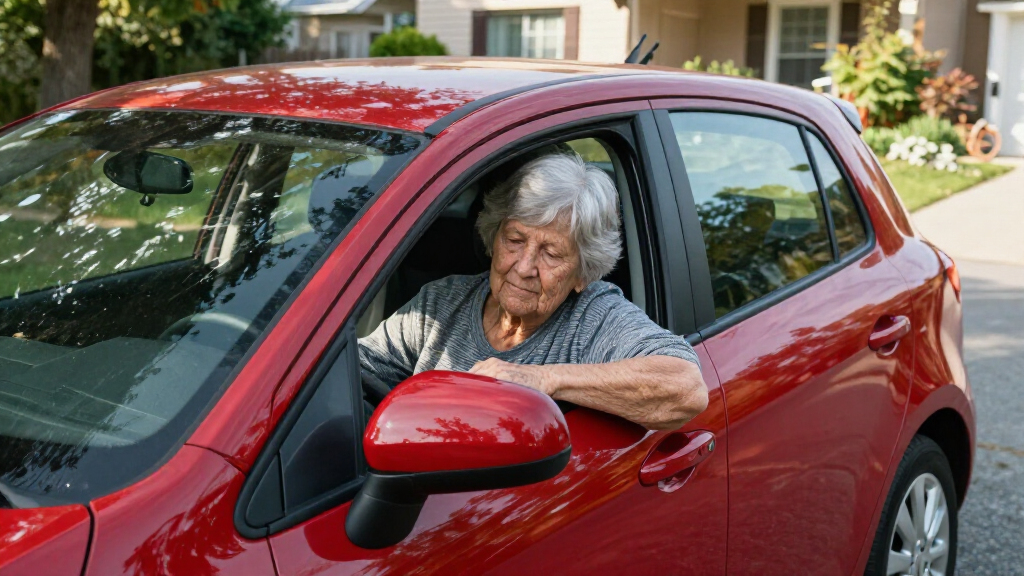 car for short elderly woman