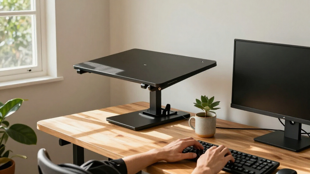 adjustable standing desk converters