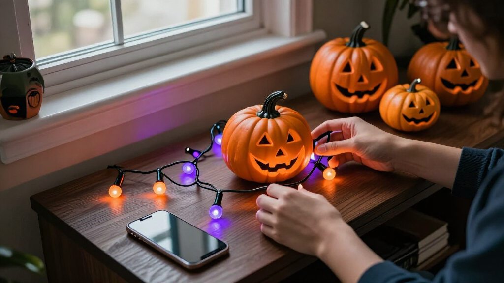 smart Halloween string lights