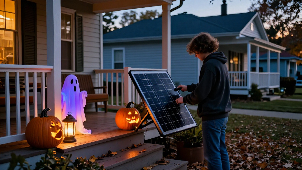 solar powered Halloween decorations