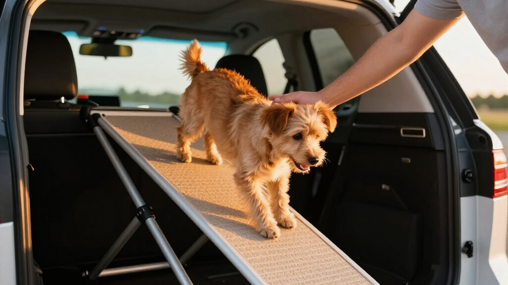 foldable pet ramp car