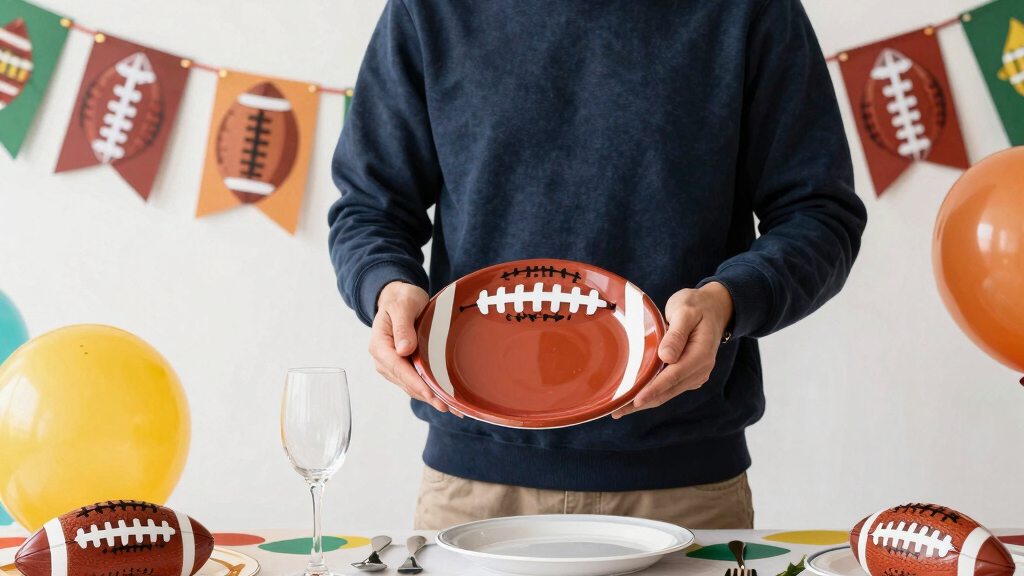 football-themed party supplies