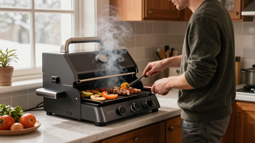 indoor smokeless grill for winter grilling