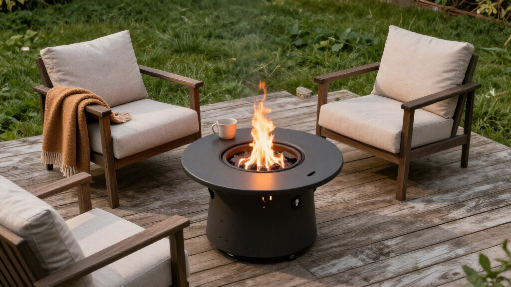 outdoor fire pit table propane