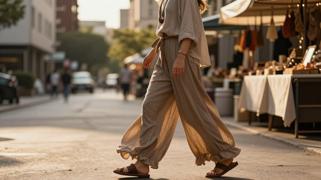 boho wideleg pants