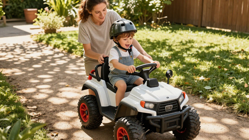 24v ride on off road truck for kids with bluetooth music